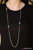 Paparazzi - Twinkling Twilight - Red Necklace #1129 (D)