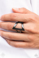 Paparazzi - Rebel Edge - Black Paparazzi Ring Fashion Fix