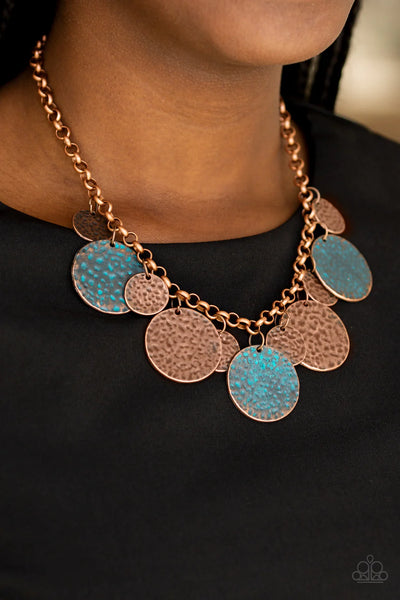 Paparazzi - Treasure HUNTRESS - Copper Necklace #1155 (D)