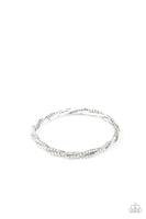 Paparazzi - Glitzy Gleam - White Bracelet