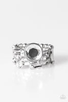 Paparazzi - Pardon My Sparkle - White Paparazzi Ring #121