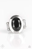 Deal or NOIR Deal - Black Ring - Paparazzi Accessories #1330