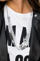 Paparazzi - Industrial Illumination - Silver Necklace Fashion Fix