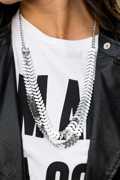 Paparazzi - Industrial Illumination - Silver Necklace Fashion Fix