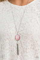 Paparazzi - Tasseled Tranquility -Pink Necklace Cat's Eye Stone Fashion Fix
