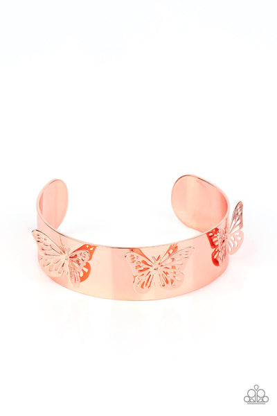 Paparazzi - Magical Mariposas - Copper Bracelet Cuff Butterfly (Fashion Fix Exclusive)