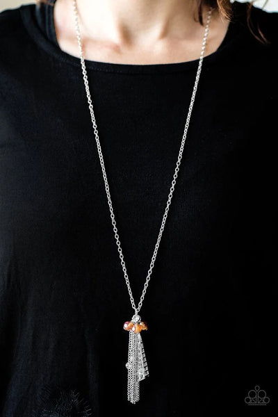 Paparazzi - Passports and Paris - Orange Necklace#1439 (D)