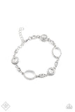 Paparazzi - Wedding Day Demure - White Bracelet Clasp Fashion fix
