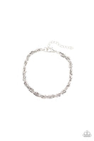 Paparazzi- Last Lap - Silver Mens Bracelet 1472(D)