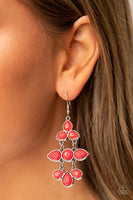 Paparazzi - Bay Breezin - Red Earrings