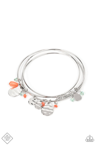 Paparazzi - Secret Paradise - Orange Bracelet Fashion fix Bangle