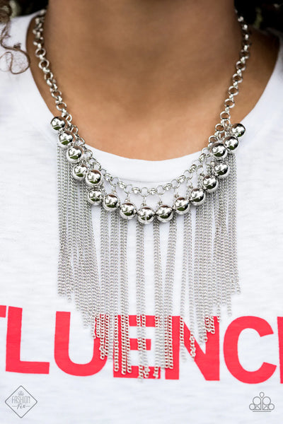 Paparazzi -  Powerhouse Prowl - Silver Necklace Fashion Fix