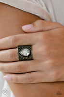 Paparazzi - Singed Shape - Brass Paparazzi Ring Fashion fix