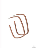 Major Flex - Copper Earrings Paparazzi