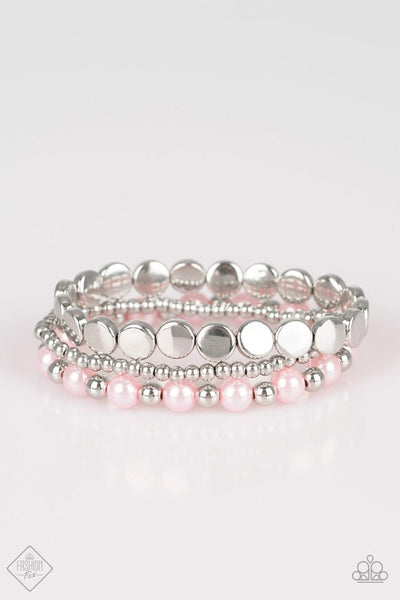 Paparazzi - Girly Girl Glamour - Pink Stretchy Bracelet Fashion fix
