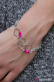 Paparazzi - Painted Into A Corner - Pink Bracelet #4934 (D)