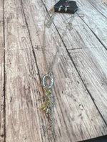 Paparazzi Silver Yellow Necklace #1554