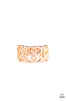 Paparazzi - Tell Me How You Really FRILL - Rose Gold Paparazzi Ring