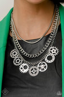 Paparazzi - Running Out of STEAMPUNK - White Necklace Fashion Fix