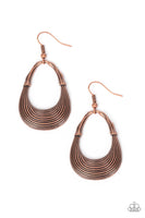 Paparazzi - Terra Timber - Copper Earrings (Fashion Fix Exclusive)