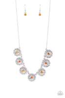 Paparazzi -  Garden Greetings - Orange Necklace
