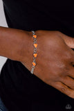 Paparazzi - Smitten Sweethearts - Orange Bracelet Clasp (Fashion Fix Exclusive)