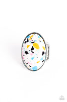 Paparazzi - Terrazzo Tease - White Paparazzi Ring