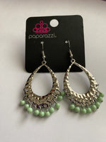 Casually Cancun - Green Earrings Paparazzi  #1715 (D)