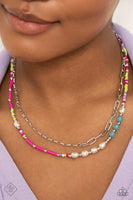 Paparazzi - Coastal Composition - Pink Necklace Fashion Fix