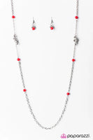 Paparazzi - Twinkling Twilight - Red Necklace #1129 (D)