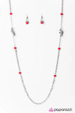 Paparazzi - Twinkling Twilight - Red Necklace #1129 (D)