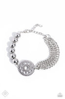 Paparazzi - Age of STEAMPUNK - White Bracelet Fashion Fix Clasp