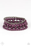 Paparazzi -  Rockin Rococo - Purple Stretchy Bracelet Fashion Fix