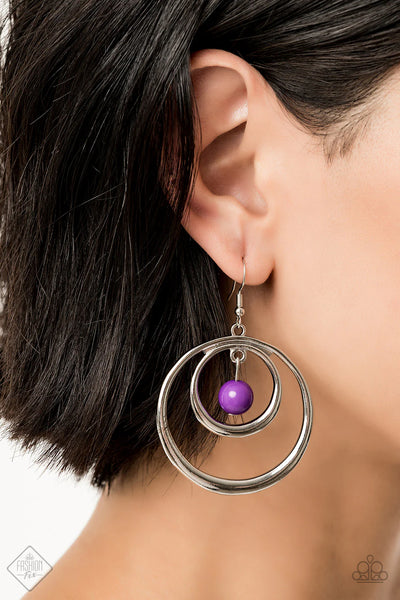 Paparazzi - Diva Pop - Purple Earrings Fashion Fix