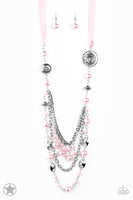 Paparazzi - All The Trimmings - Pink Necklace Blockbuster