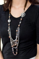 Paparazzi - All The Trimmings - Brown Necklace Blockbuster