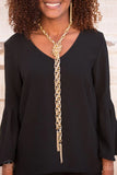 Paparazzi - SCARFed for Attention - Gold Necklace Blockbuster