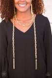 Paparazzi - SCARFed for Attention - Gold Necklace Blockbuster