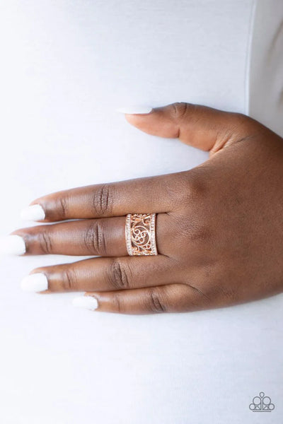 Paparazzi - Regal Reflections - Rose Gold Paparazzi Ring