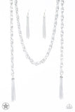 Paparazzi - SCARFed for Attention - Silver Necklace Blockbuster