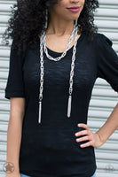Paparazzi - SCARFed for Attention - Silver Necklace Blockbuster