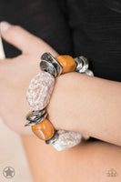 Paparazzi -  Glaze of Glory - Peach Bracelet Stretchy Blockbuster