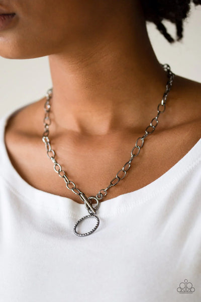 Paparazzi - All In Favor  - Black Necklace #2115 (D)