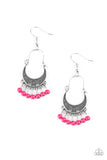 Paparazzi - Hopelessly Houston - Pink Earrings 2258 (D)