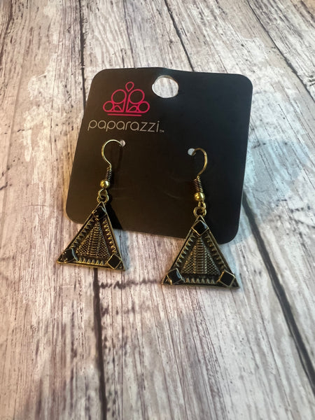 Paparazzi Brass Earrings #2355