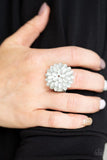 Bloomin Bloomer - White Paparazzi Ring #2370