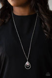 Paparazzi - Teardrop Drama - Pink Necklace