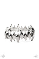 Paparazzi - Fiercely Fragmented - Silver Bracelet Fashion Fix