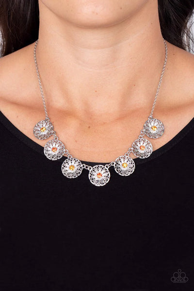 Paparazzi -  Garden Greetings - Orange Necklace