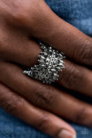 Paparazzi - Cosmic Confetti - Silver PaparazzI Ring Fashion Fix